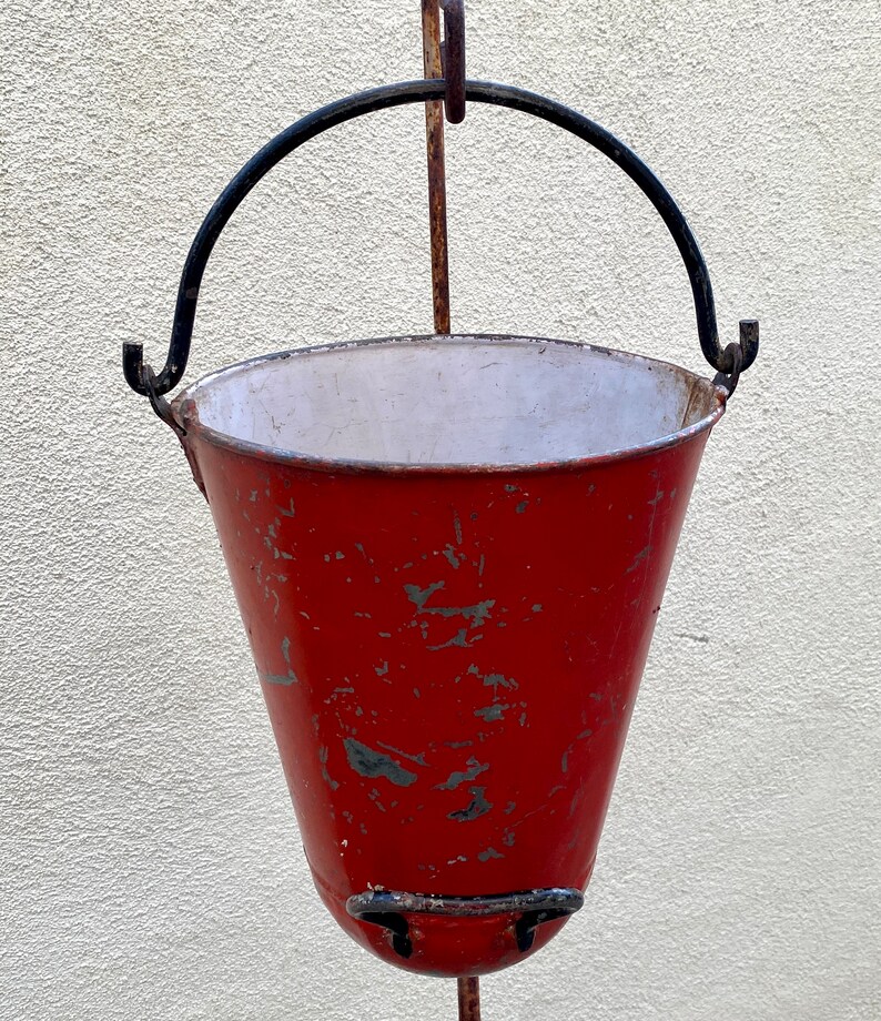Christmas Red Fire Bucket Hanging Planter image 5