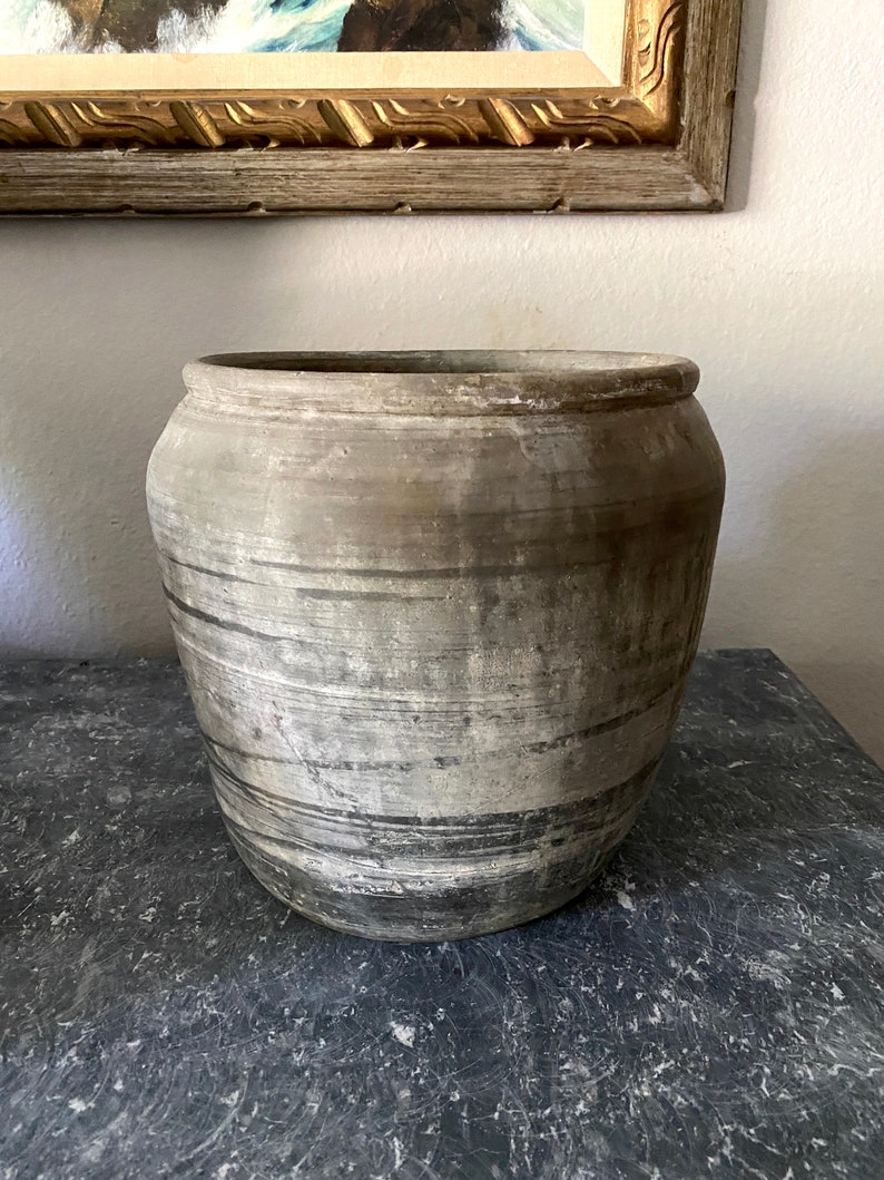 Vintage Black Gray Pottery Jugs Pots Vases A