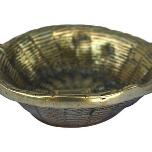 English Vintage Petite Brass Basket Catchall Ring Holder image 3