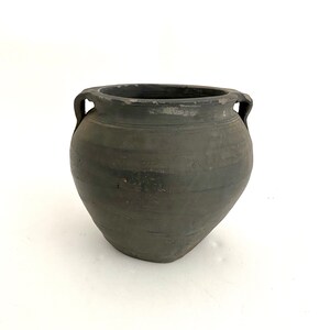 Petit récipient en poterie rustique gris noir image 5