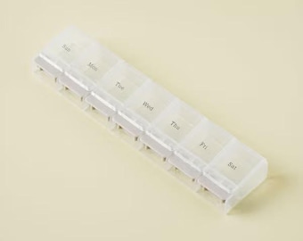 Pastillero semanal AM/PM, pastillero de viaje de un solo toque