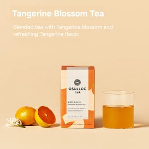 OSULLOCK Tangerine Blossom Tea (erfrischender Tangerine-Geschmack), Teebeutelserie 20 Count, 1,06 oz, 30 g, Premium Blended Tea aus Jeju