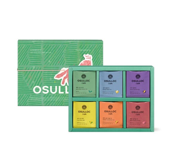 韓国オソルロック（OSULLOC）ギフトセット OSULLOC ティーギフトセット | 韓国済州島ティーサンプラー 6種類の
