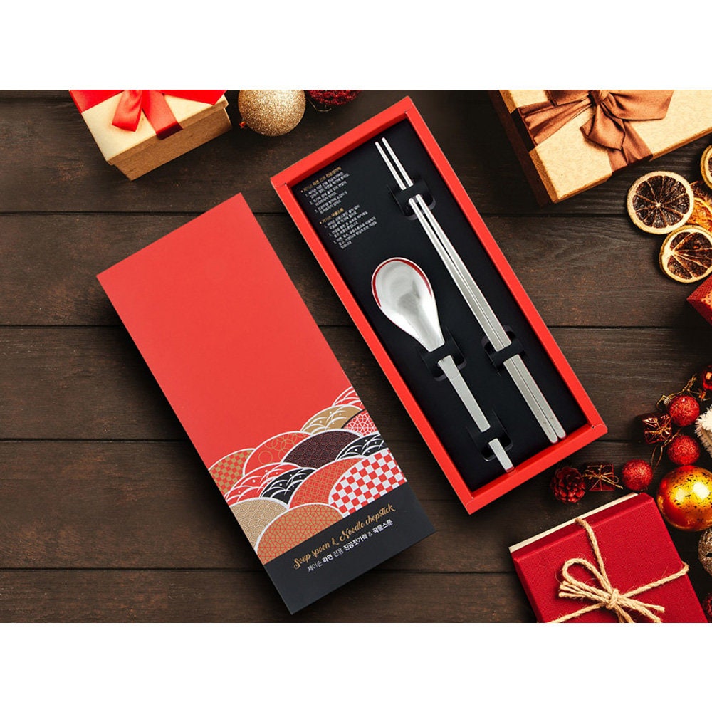 Korean Chopsticks Spoon Set Jeosgalag Metal Chopsticks Etsy