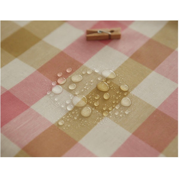 Laminated cotton fabric by the yard Upholstery Fabric Cotton laminated fabric Waterproof Fabric Tablecloth Fabric_3cm Check IL0870