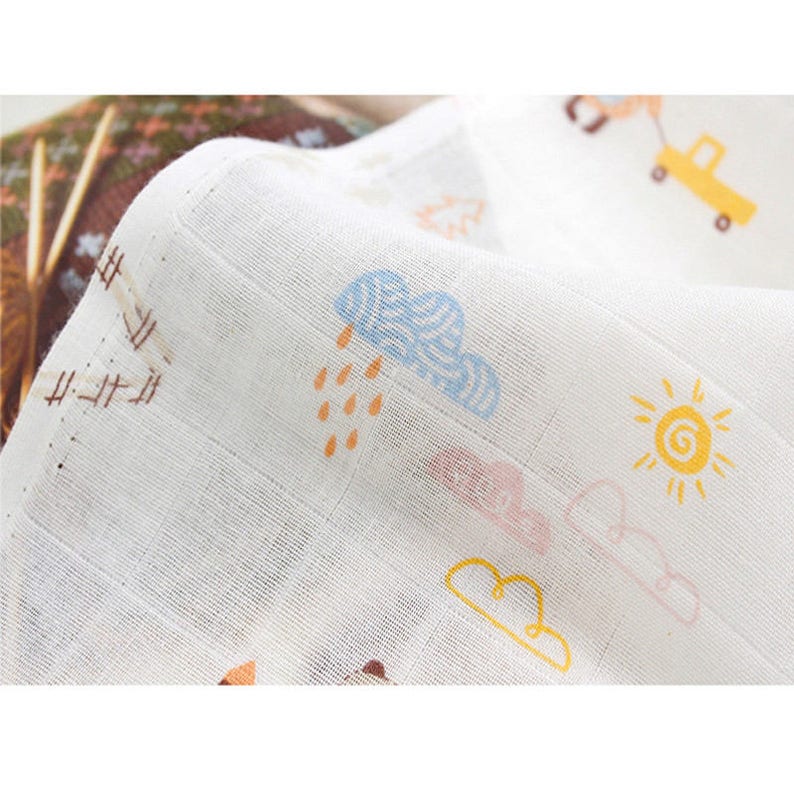 Cotton Double Gauze Fabric Double layers Muslin Baby by the Etsy