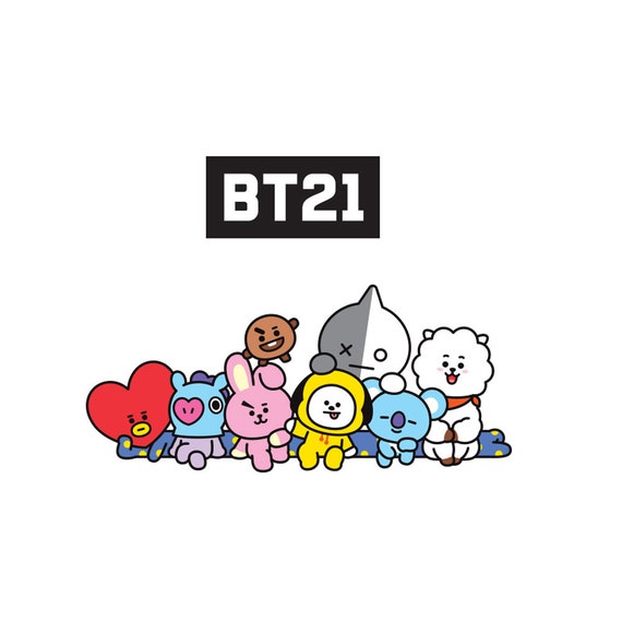 Bts Character Bt21 Koya Chimmy Rj Shooky Mang Tata Cooky Clear Etsy 日本