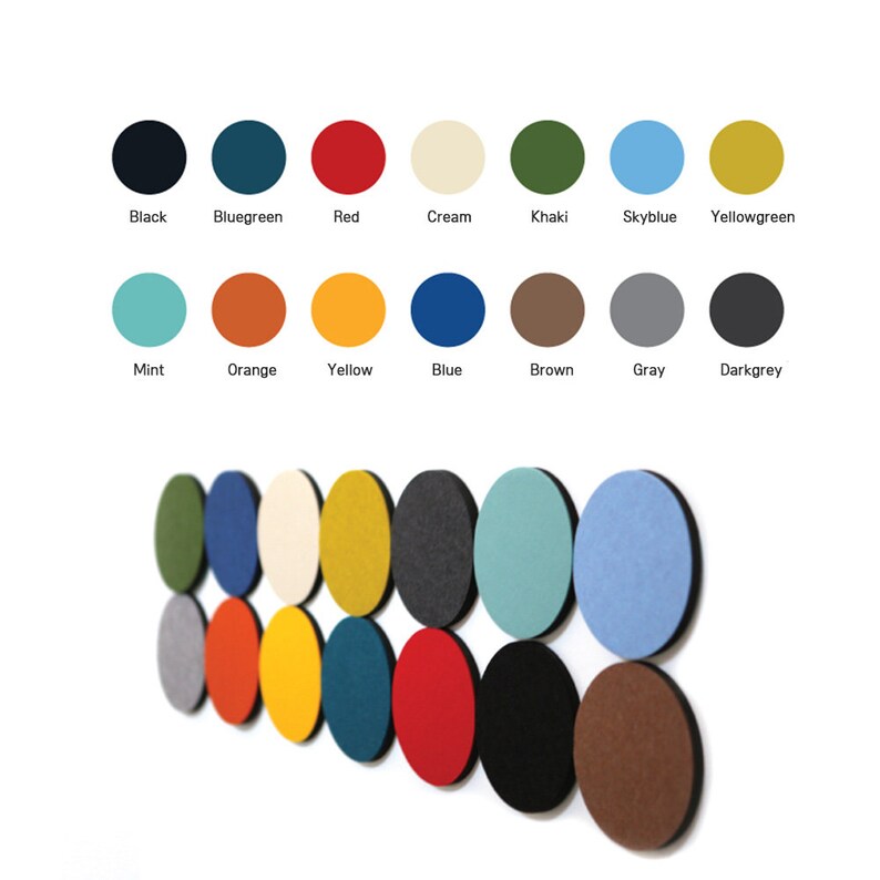 Felt Round Pin Board DIY Art Mat selfadhesive Decorative