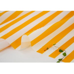Waterproof Fabric Water-repellent Water Resistant Polyester PU Urethane Coated Cloth Outdoor _Yellow Stripe _ CH980698