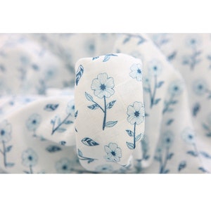 Cotton Gauze Fabric, Cotton Double Gauze, Fabric by the yard Korean Gauze Baby Blanket Dress Gauze, Sewing, Cloth floral Rose_ILd0197