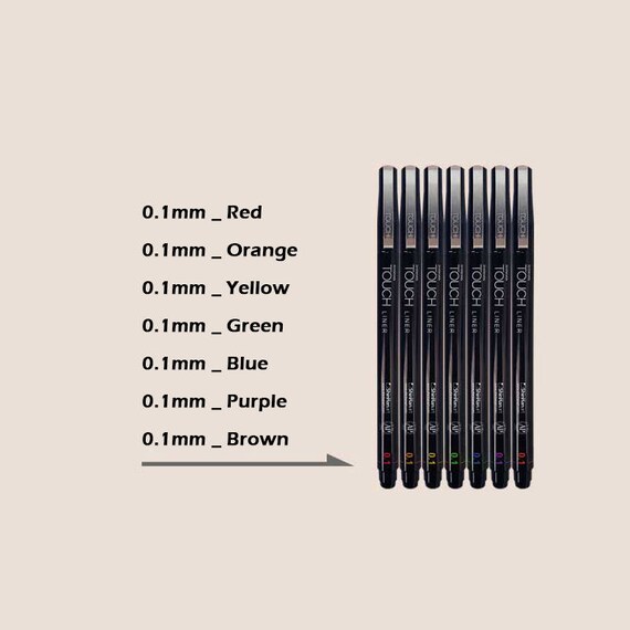 Shinhan Touch Liner Single Pen Black Various Size US AUTHORIZED RETAILER