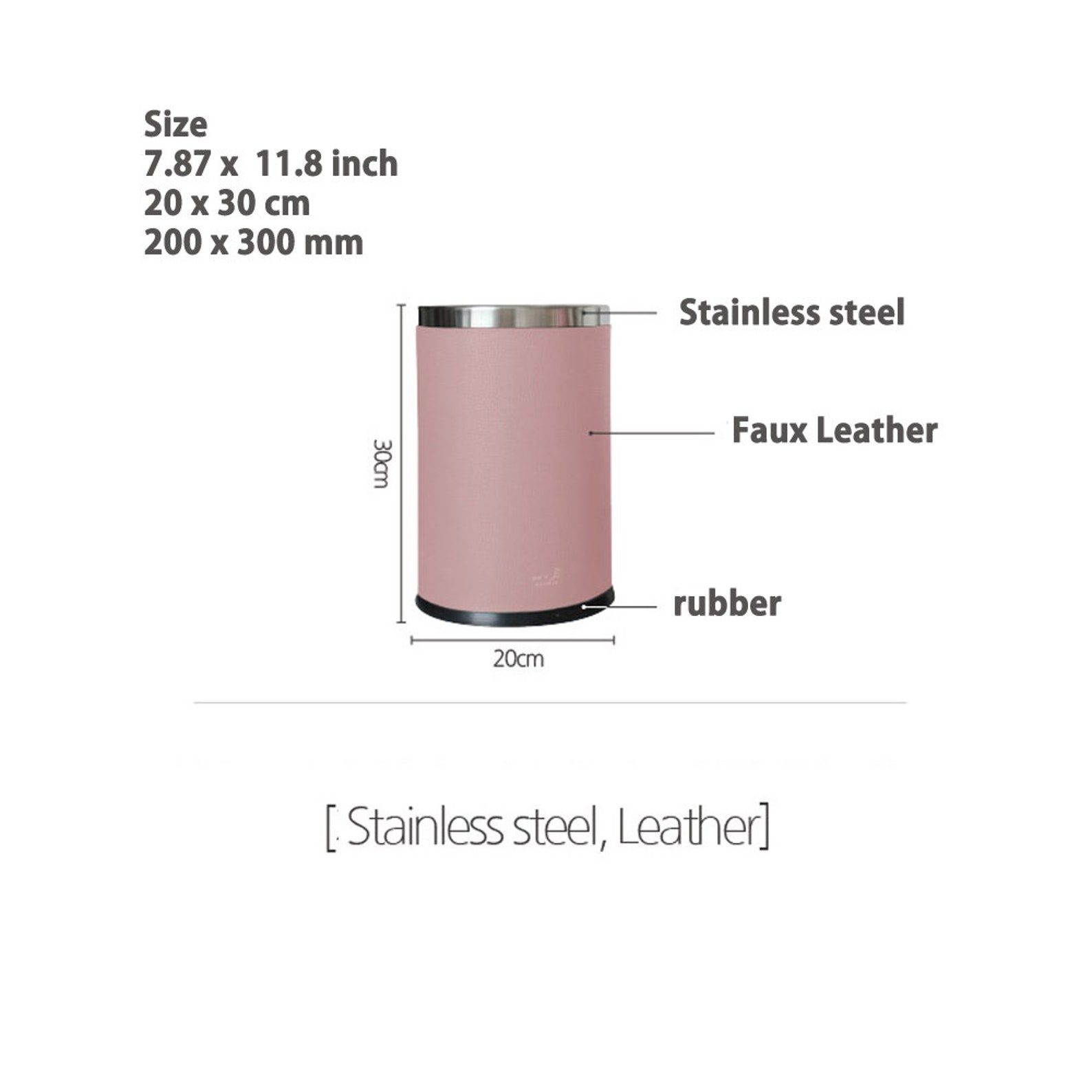 Cesta de residuos de cuero falso / papelera de almacenamiento | Etsy