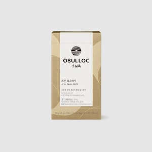 May include: A box of Osulloc Jeju Earl Grey tea bags. The box is brown with a gold label that says "Osulloc" in Korean and English. The label also says "Jeju Earl Grey" in Korean and English. The box contains 20 tea bags and weighs 106 grams.