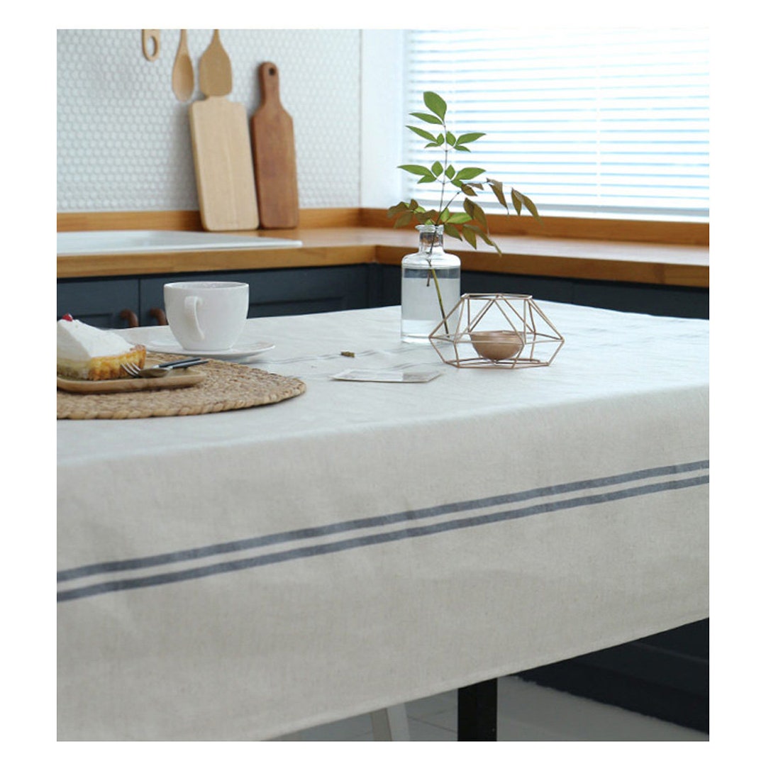 TPU Laminated Fabric Linen upholstery Coated Cotton Tablecloth