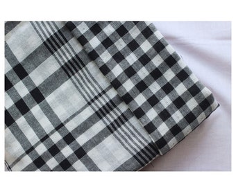 Cotton Double Gauze Fabric Muslin Baby by the Yard Korean gauze fabrics wide 59" _Black and white _ IL320479D