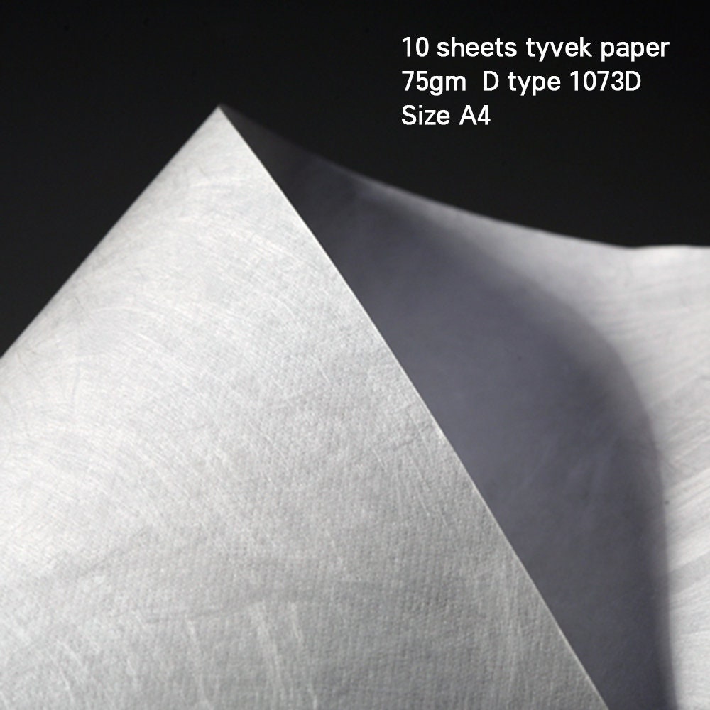 Tyvek Sheet 75gsm D Type/1073d Pack of 10/100 Sheets Tyvek Paper Size A4 