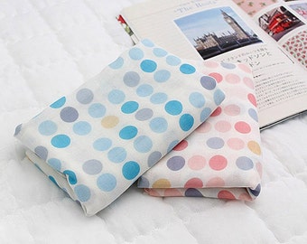 Bamboo Cotton Double Gauze Fabric by the yard  Korean Gauze Sewing Supplies -  Bubble Dot Pattern  CH22480