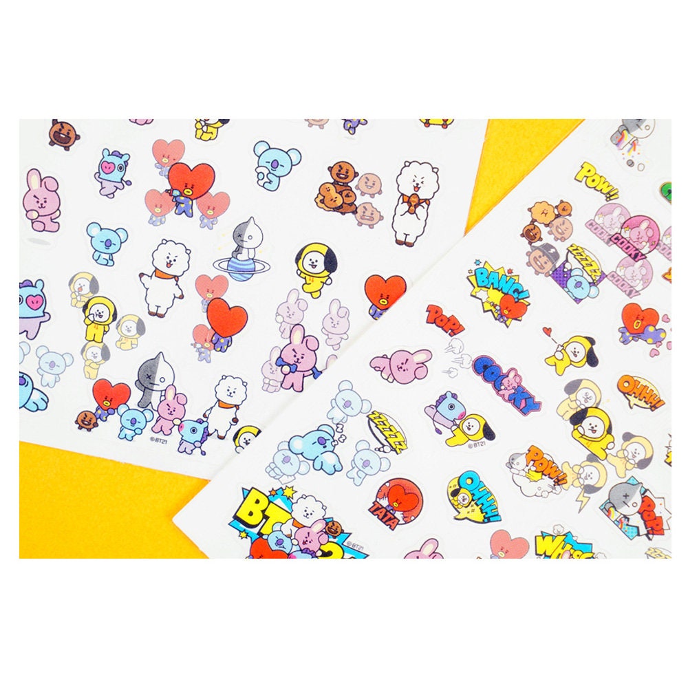 BT21 Clear Stickers [BTS] – KiwiShop