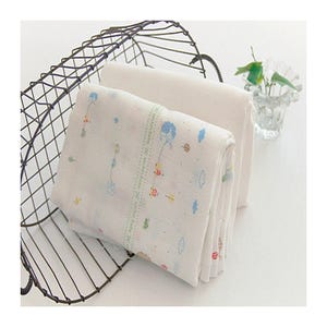 Cotton Gauze Fabric Single layer Muslin Baby by the Yard Korean gauze fabrics wide 37&quot; _hedgehog