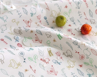 Waterproof Bird Print Fabric, Home Decor, 59" Wide