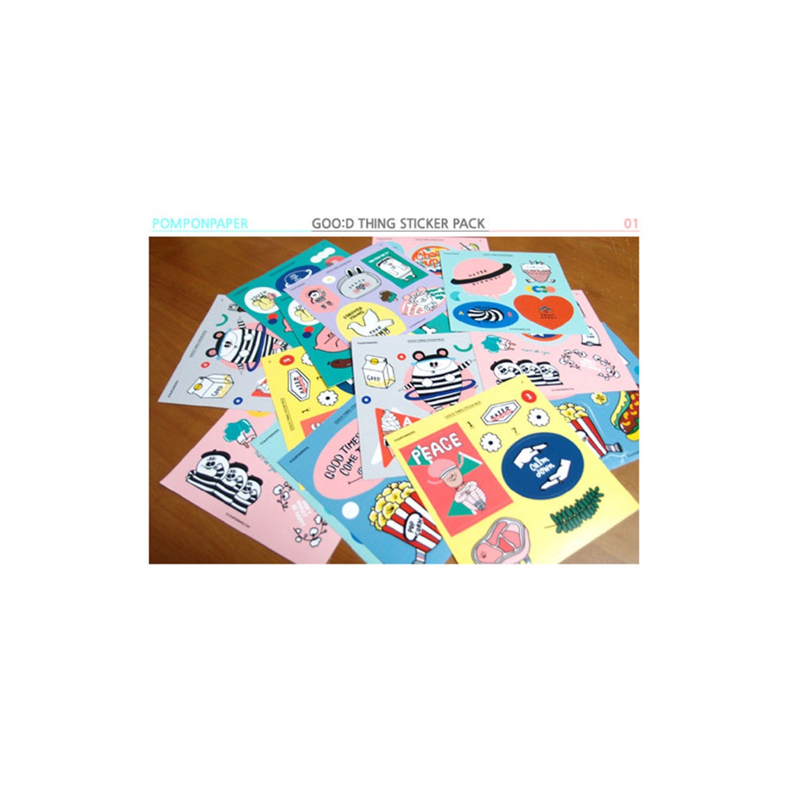 7 Sheets Scrapbook Decor Stickers Decals Illustration Etsy