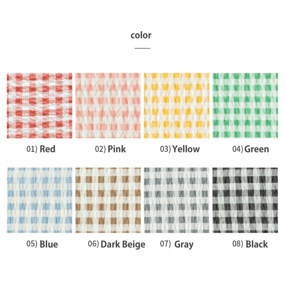 シアサッカーチェック生地 - 綿100%リップル織り、ワイド幅 - Etsy 日本