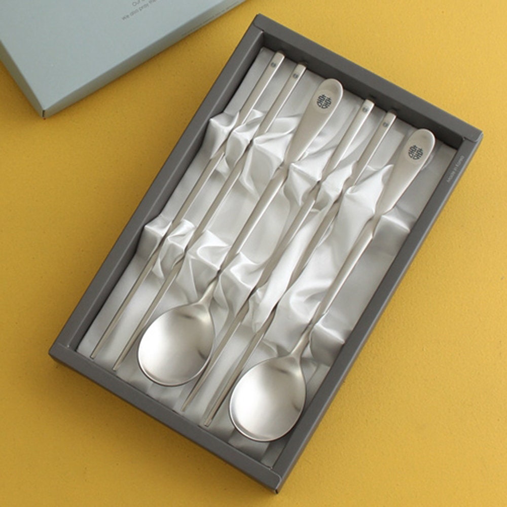 Kawa Simaya - Set: Stainless Steel Divided Lunch Box + Spoon + Chopsticks +  Soup Container, YesStyle