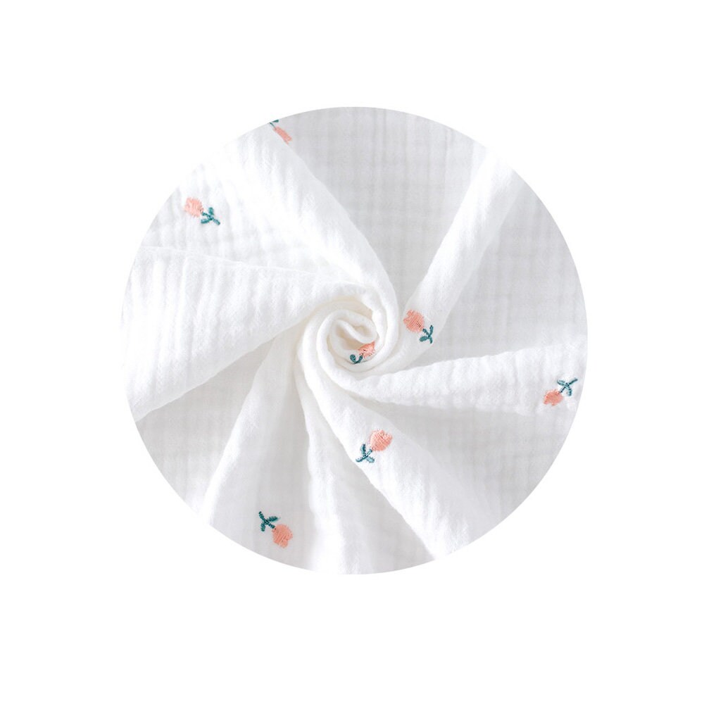 Embroidered Cotton Gauze Fabric by the Yard Embroidered Triple Etsy