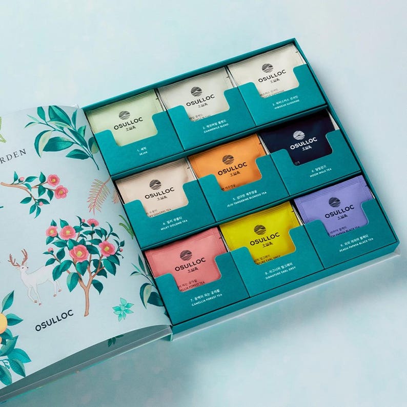 Korean Tea Gift Set | Osulloc Jeju Island Variety Pack - Etsy