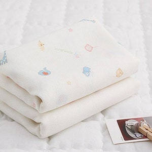 Organic Bamboo Cotton Gauze Fabric by the yard  Korean Gauze Sewing Supplies -  Cute Bamboo