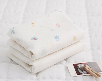 Organic Bamboo Cotton Gauze Fabric by the yard  Korean Gauze Sewing Supplies -  Cute Bamboo