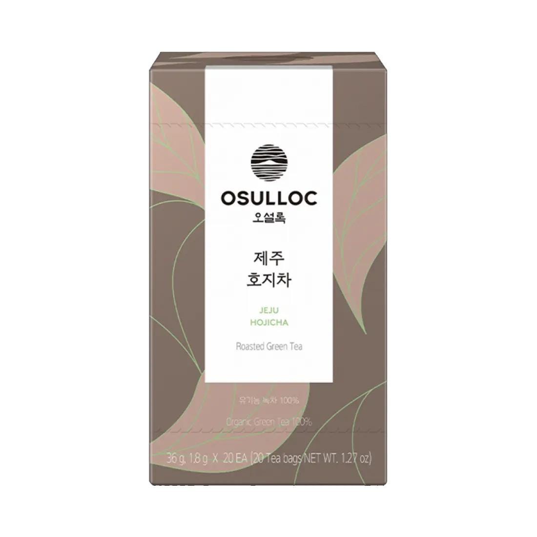 OSULLOC Jeju Hojicha 20 Tea Bags Organic Roasted Green Tea Low