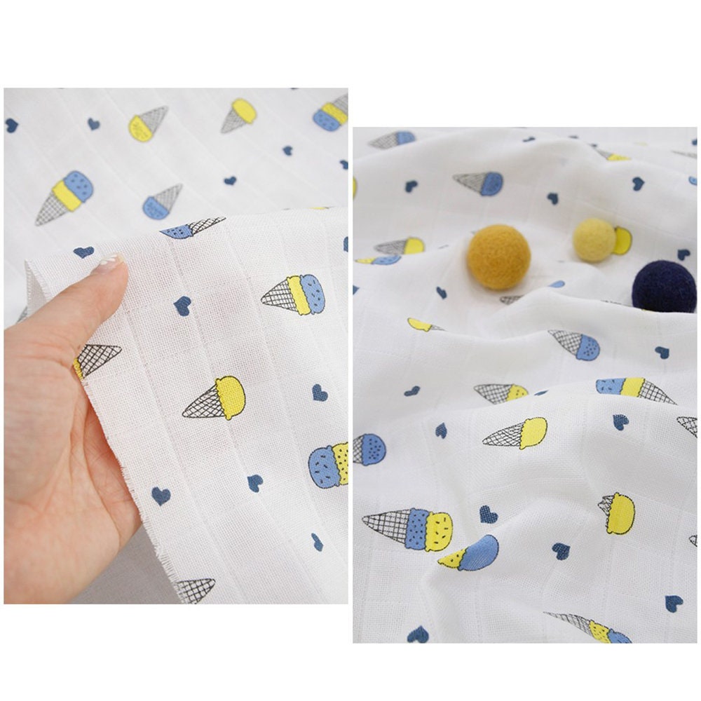 Cotton Double Gauze Fabric Muslin Baby by the Yard Korean Etsy