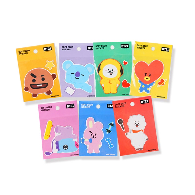 Bts Character BT21 Koya Chimmy RJ Shooky Mang Tata Cooky Soft | Etsy