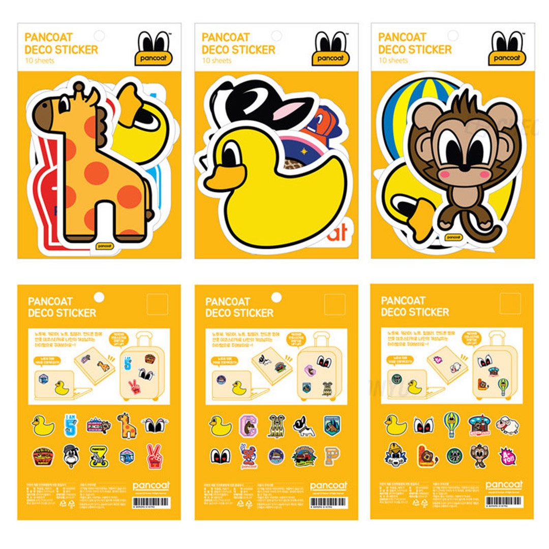10 Sheets PANCOAT Character Stickers Official Goods Comic Scrapbooking Deco Stickers Vinyl Dairy Planner Etsy Israel