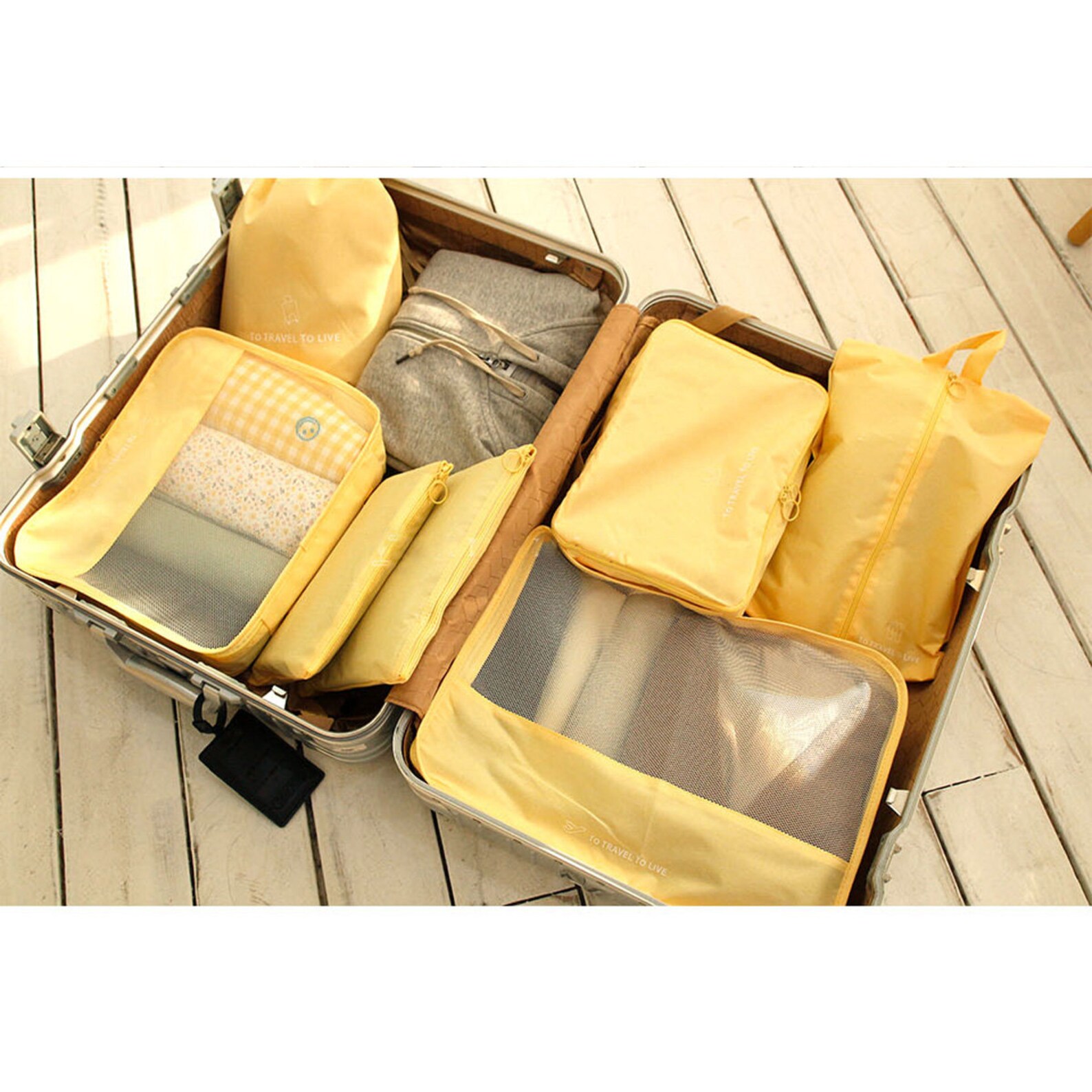 Travel packing Pouch 7 PCS Set luggage suitcase Organizers Etsy