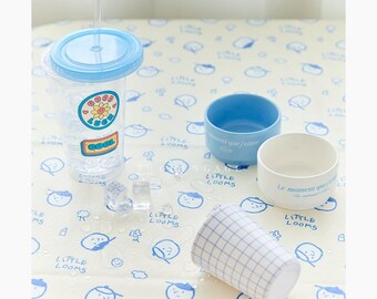 Waterproof Flower Bread Laminate Fabric | Korean TPU Cotton, By The Yard