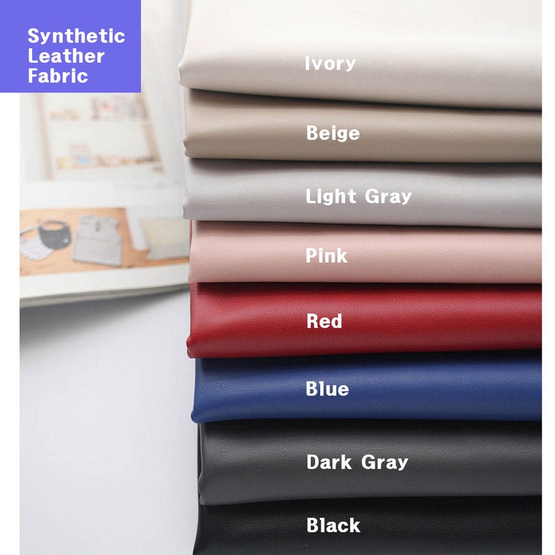 Faux Leather Fabric by the Yard Tassels Making Soft Vinyl Etsy