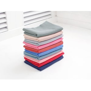 Soft Cotton Gauze Fabric Muslin Baby by the Yard Korean gauze fabrics Single layer gauze Fabric wide 59&quot; _Solid 10 colors