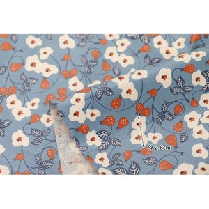 Laminated Cotton Fabric By the yard TPU Coated safe for babies laminate Waterproof oilcloth tablecloth BPA Free wide 43" _ flower CH984904