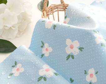 Floral TPU Laminated Cotton Fabric, BPA Free Waterproof Material