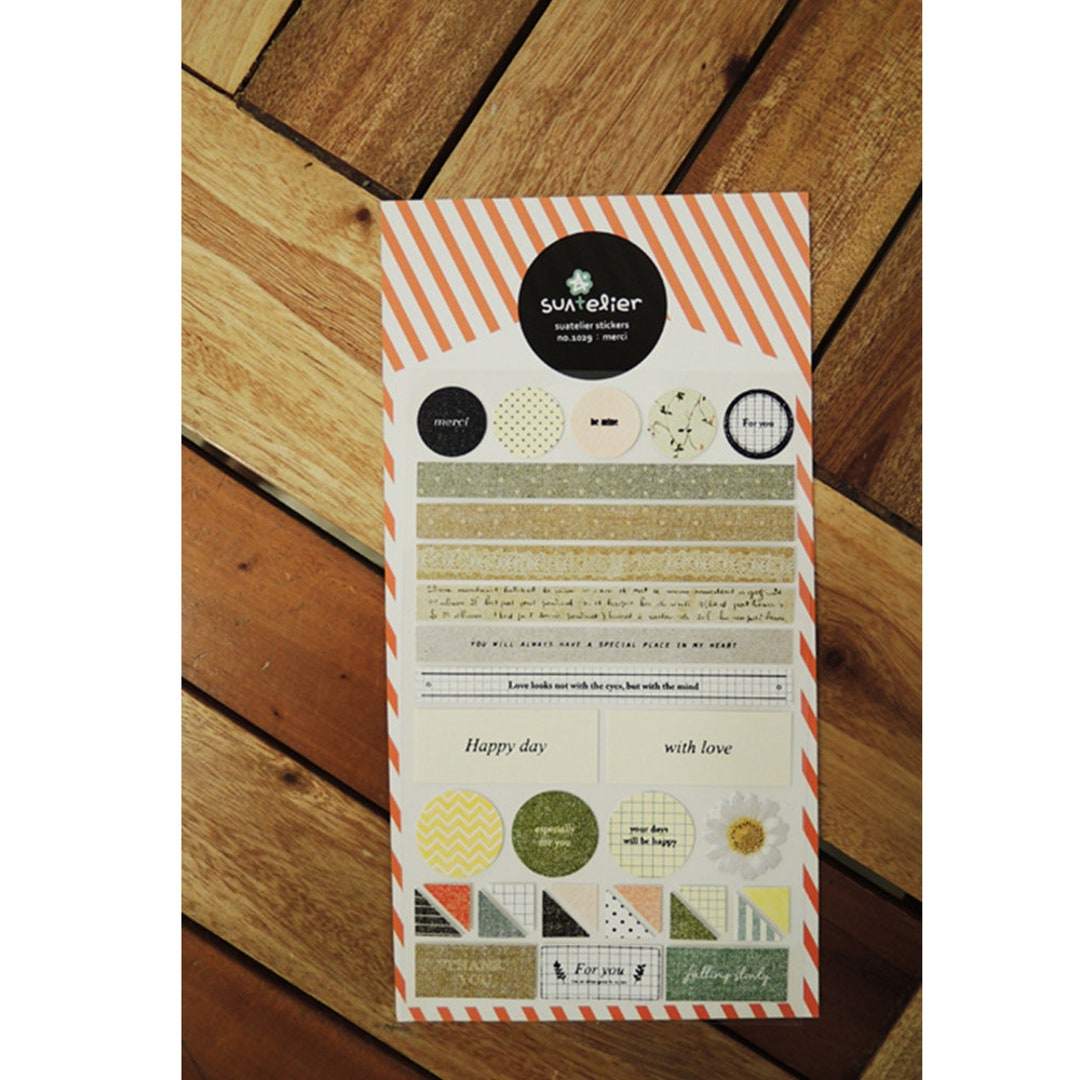 Scrapbook Decor Stickers Decals Fabric Cotton Stickers Dairy Etsy UK