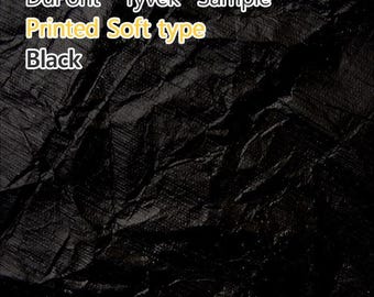 5M Tyvek Fabric Dupont Tyvek black 150cm x 500cm (60 inches x 196 inches) Soft fabric type