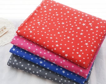 Laminated coated Fabrics cotton fabric - by the yard- white stars CH983743