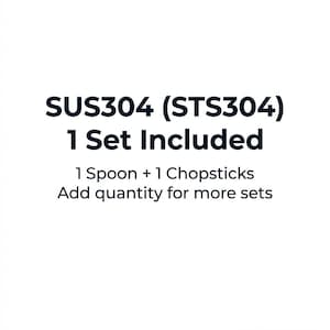 Korean Sujeo Spoon & Chopsticks Set, SUS304 Stainless Steel, Silver, Flatware Gift image 2