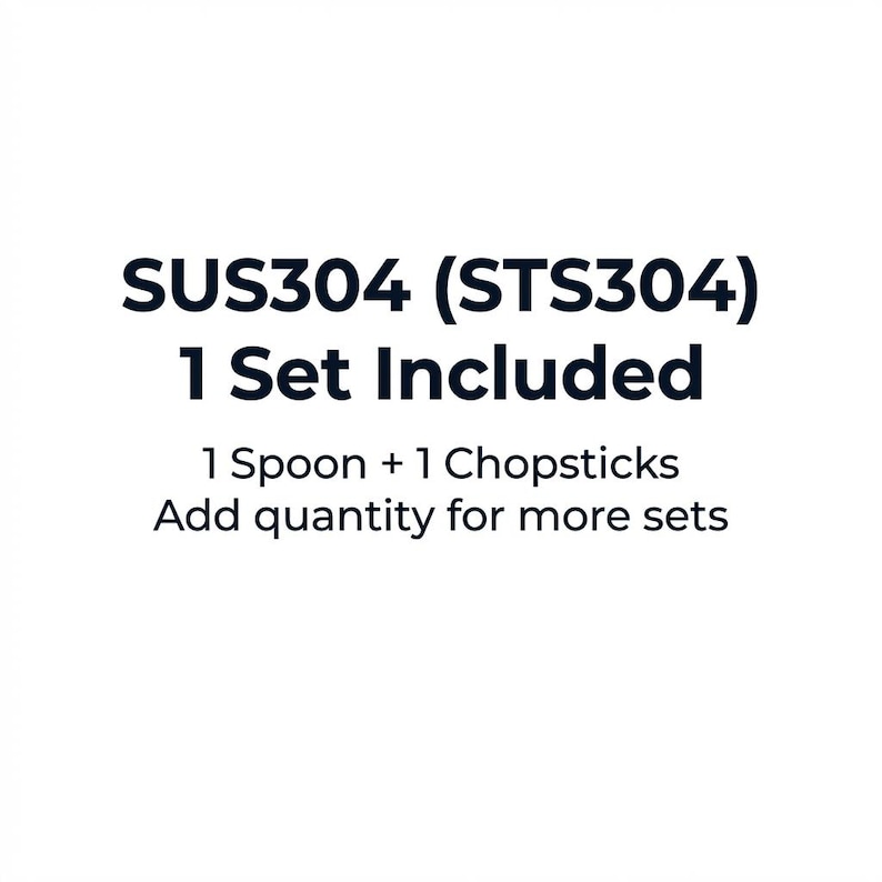 Korean Sujeo Spoon & Chopsticks Set, SUS304 Stainless Steel, Silver, Flatware Gift image 2