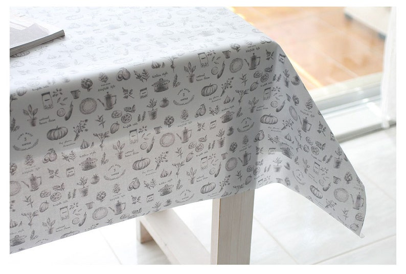 Laminated Cotton Fabrics Yard Waterproof Oilcloth Vinyl PVC Etsy