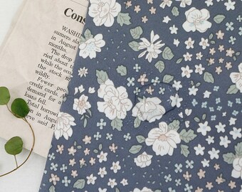 Waterproof Twill Fabric: Calming Flower Print, Outdoor Cloth