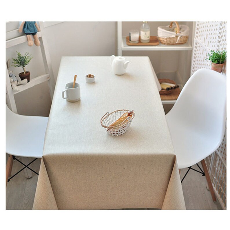 Laminated Fabric Linen Upholstery Coated Cotton Tablecloth Etsy