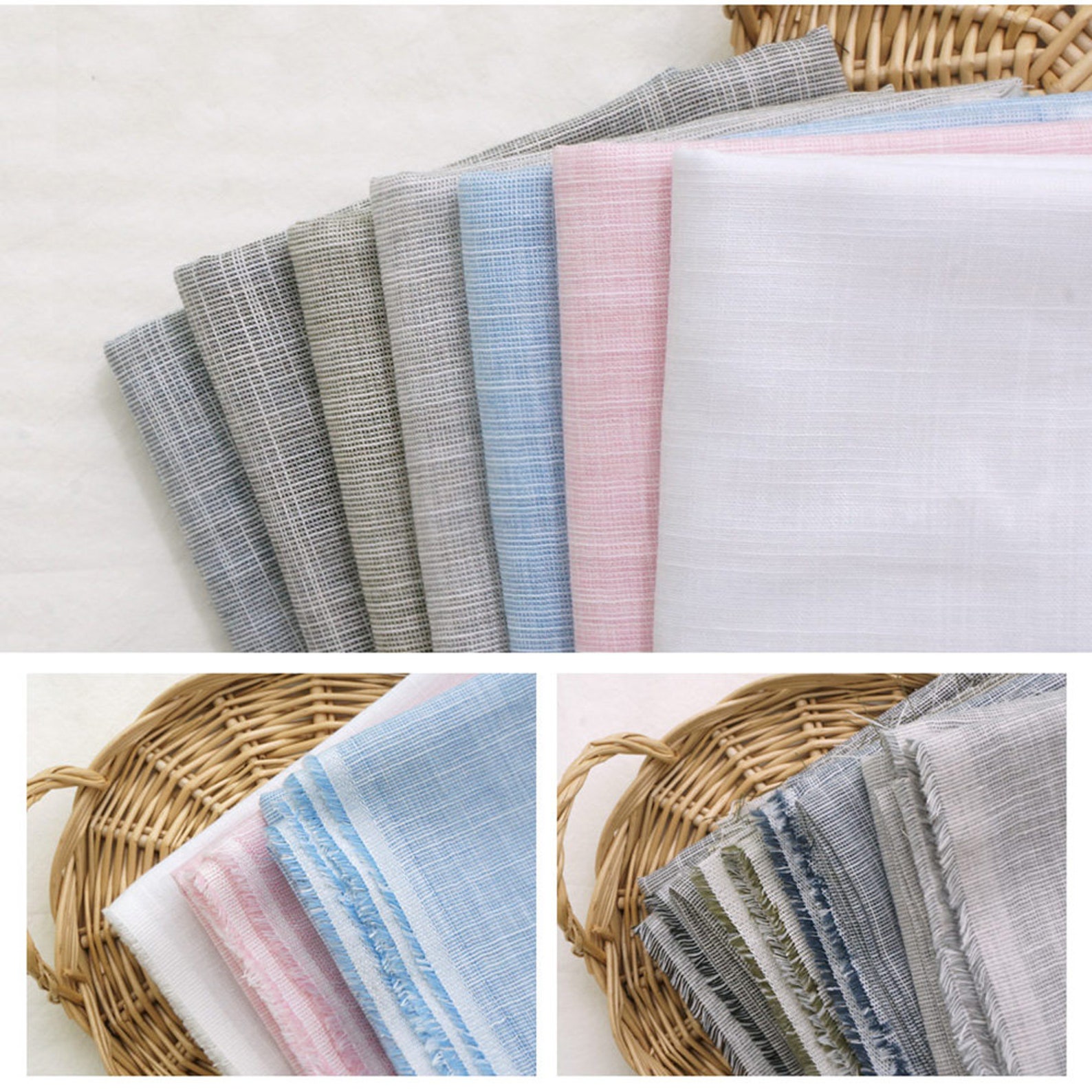 Linen Cotton Gauze Fabric Muslin Fabric Soft Linen Gauze by Etsy